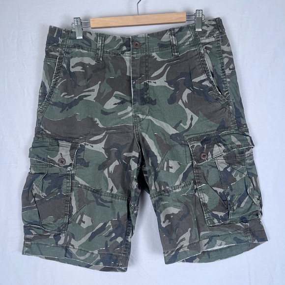 American Eagle Outfitters Other - American Eagle Camouflage Cargo Shorts Mens 34 Longer Length Flex Casual Spring